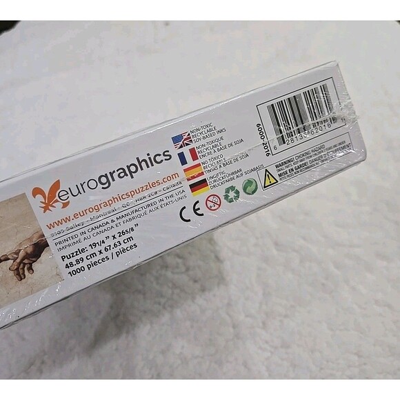 Eurographiccs Fine Art Michelangeo Creation Of Adam 1000 Piece Puzzle NEW - Picture 3 of 4